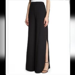 Jonathan Simkhai Sold Out Black Wide Leg High Rise High Side Slit Pants 4